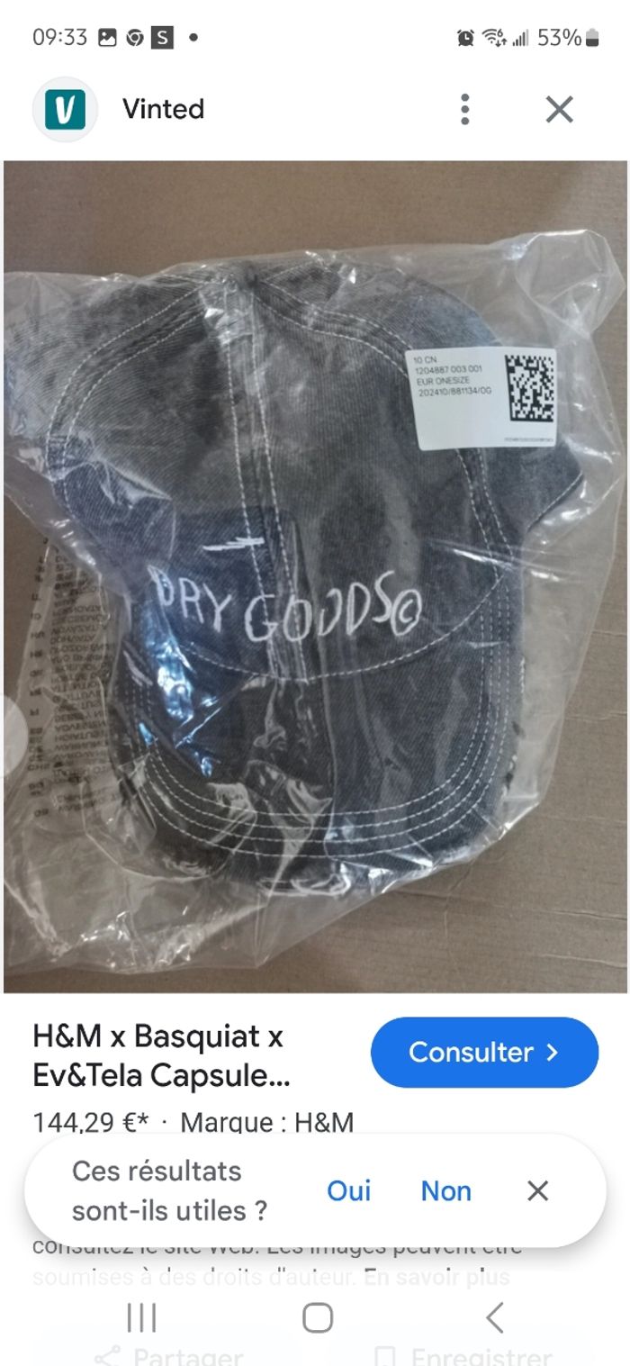 Casquette collab  H&M  et jean Michel Basquiat - photo numéro 8
