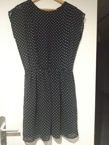 Robe légère à pois bleue L