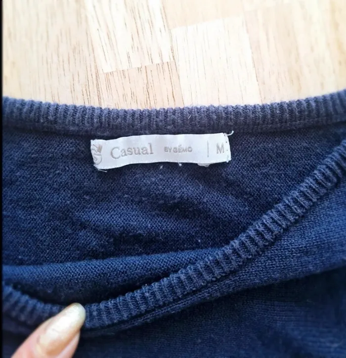 Top bleu manches chauve souris 🦇 T38-M - photo numéro 2