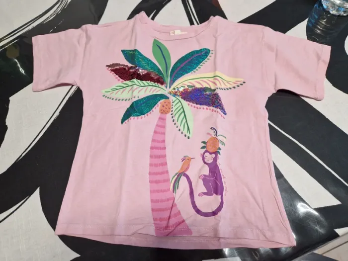 Tee shirt 8 ans dpam rose