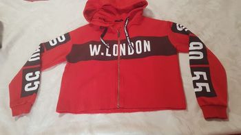 Sweat/gilet à capuche. T.XS