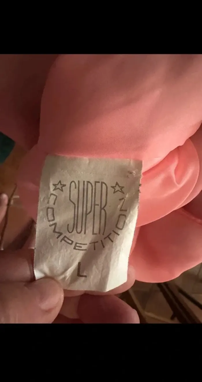 Veste vintage 90s Super Competition by Elho – Taille L – Vert/Rose - photo numéro 8