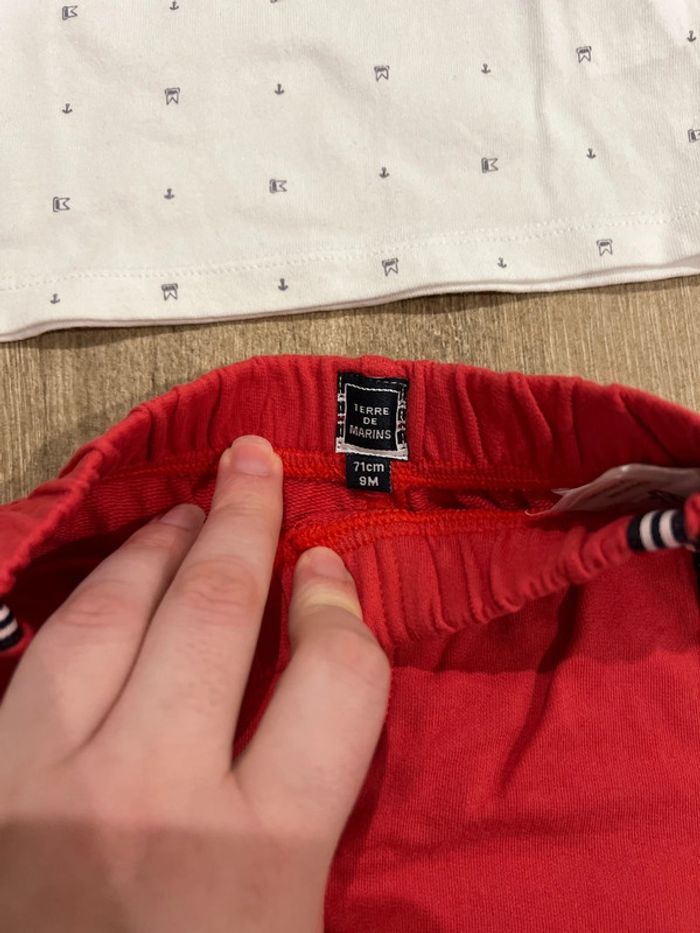 Ensemble short et t-shirt mini capitaine , terre de marin, 9 mois - photo numéro 5