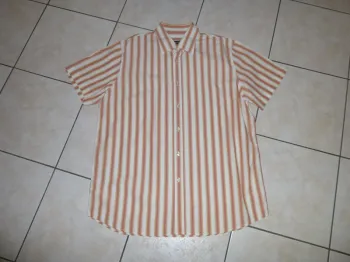 chemise manche courte rayé orange hugo BOSS taille 44