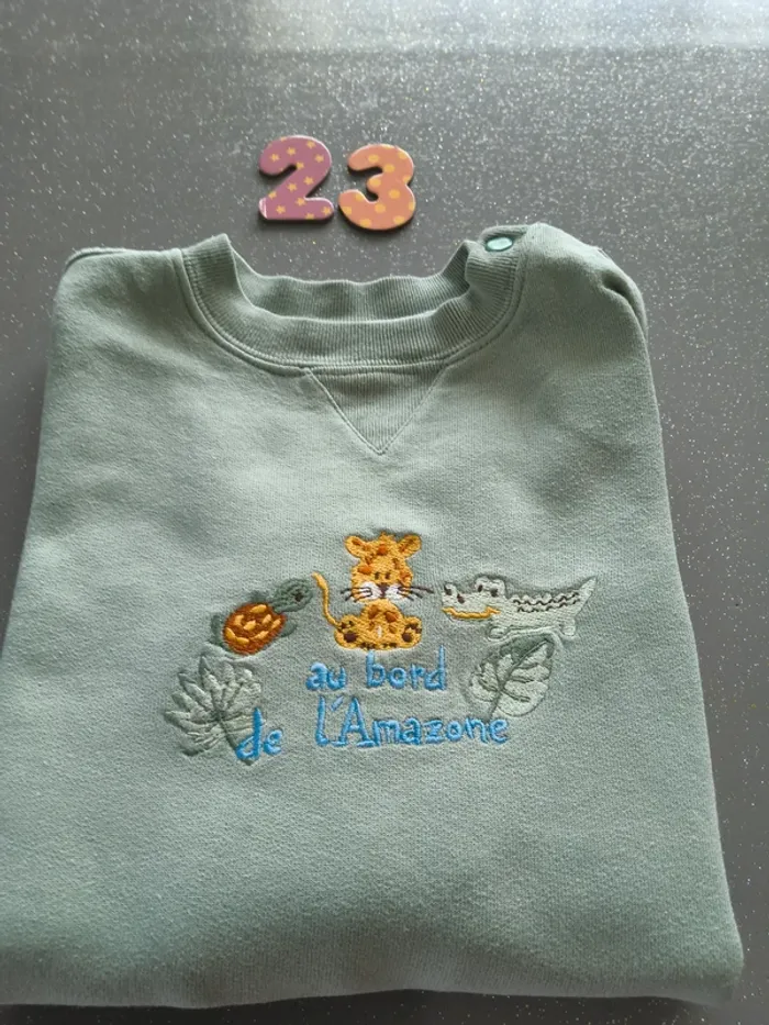 Sweat pression coton 23 mois