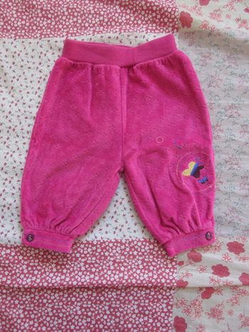 Pantalon velours rose fuschia 3 mois