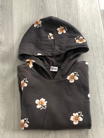 Pull à capuche tao fille 10 ans fleurs