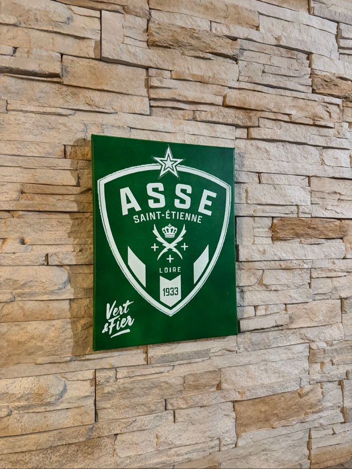 Tableau AS Saint-Étienne - Supporters des Verts en toile 30x40cm - photo numéro 4
