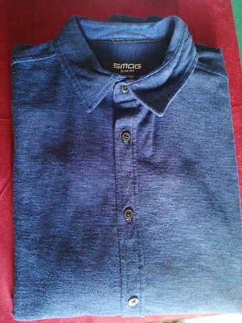 Chemise bleu marine homme manches longues