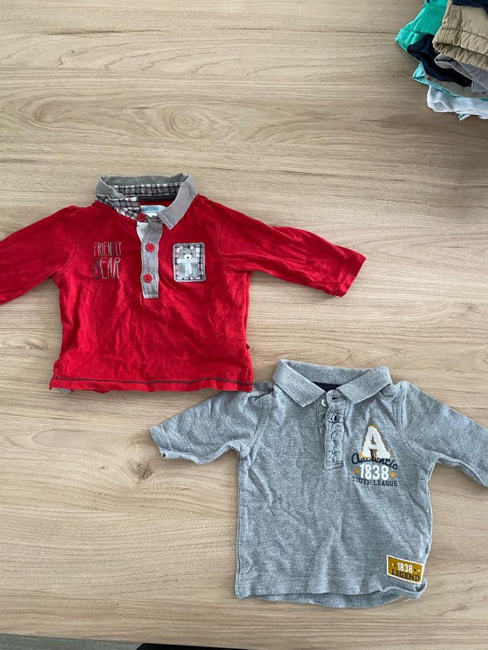 Lot de 3 polos manches longues bébé 3 mois