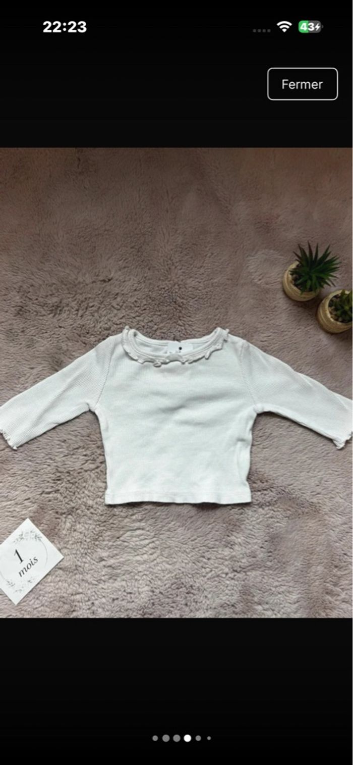 Ensemble bébé KIABI 1 mois 🤍 ultra mignon – état impeccable – coton doux - photo numéro 4