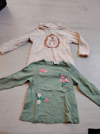 Lot de deux t shirt manches longues