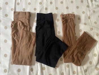 lot de 3 collants couleur chair et noir opaque