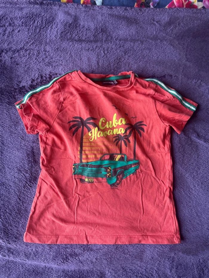 T-shirt manches courtes garcon thème cuba havana Sergent major taille 4 ans