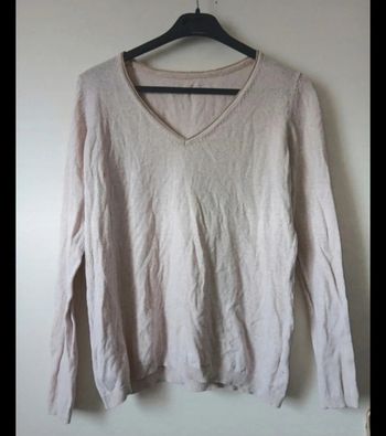 Pull léger beige rose in extenso taille L
