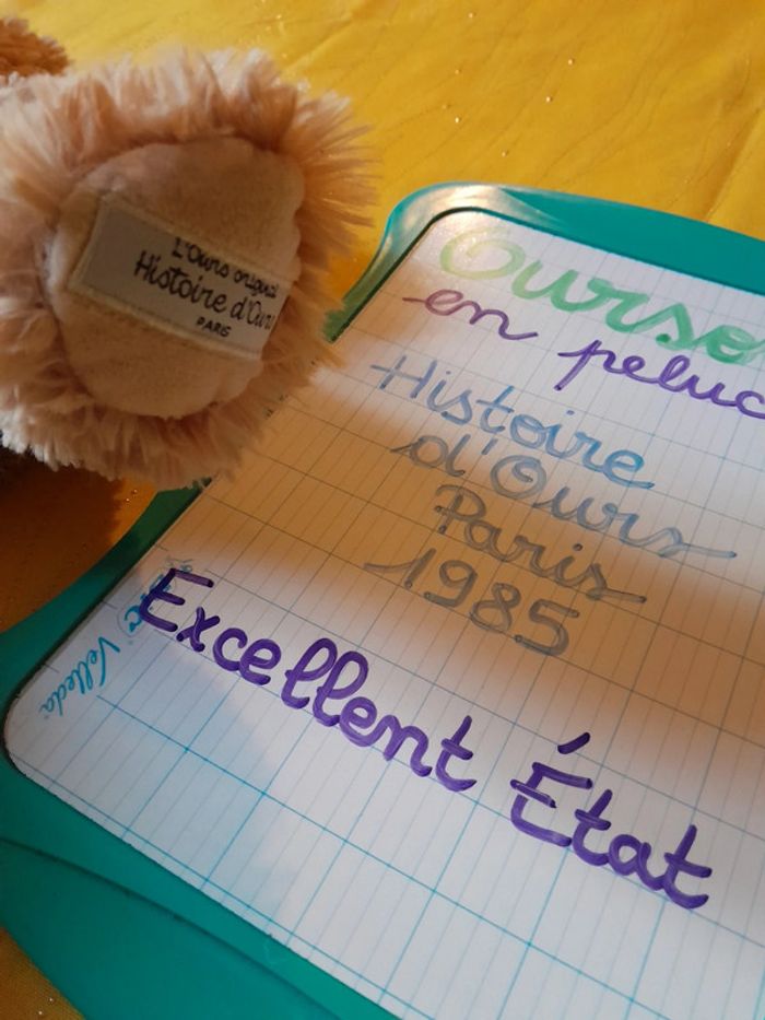 Ourson 🧸en Peluche comme neuf Histoire d'ours Paris - photo numéro 4