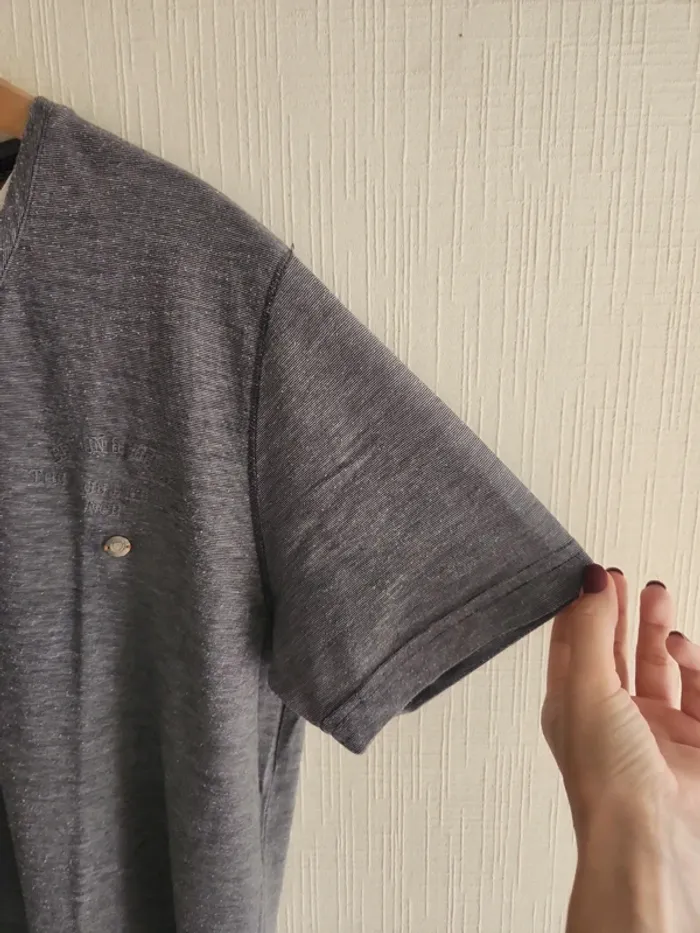 Tee-shirt manches courtes Benson & Cherry gris L - photo numéro 4