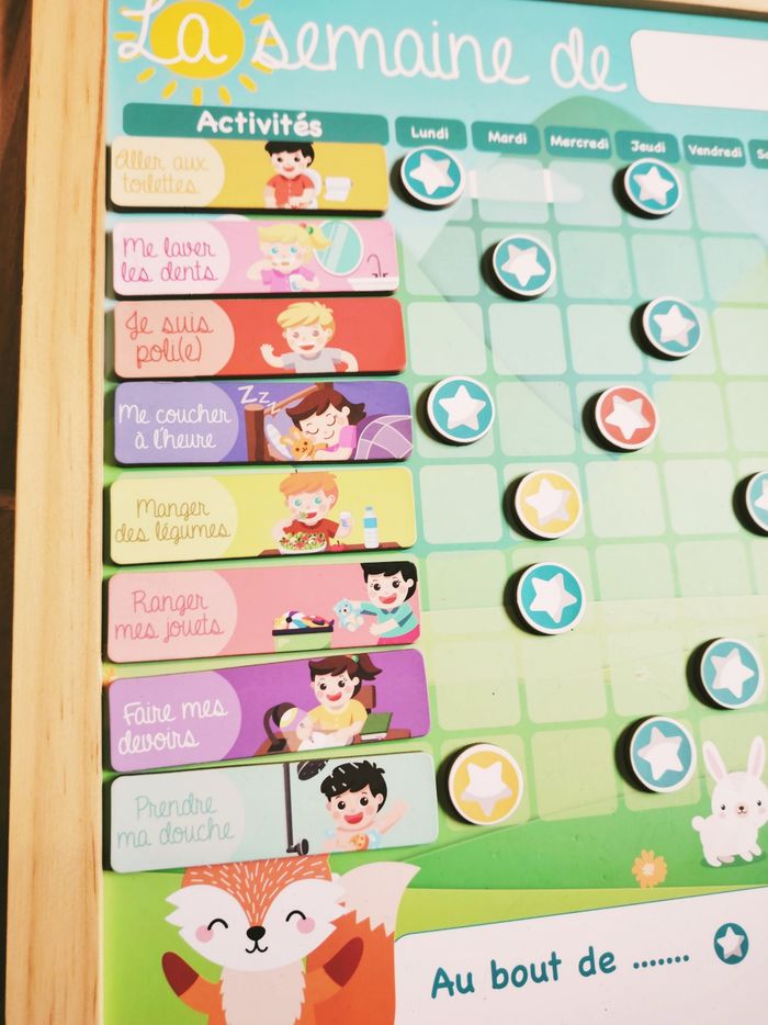 📆 Jeu éducatif - Calendrier/ Tableau de Routine Magnétique "Ma Semaine"- - photo numéro 2