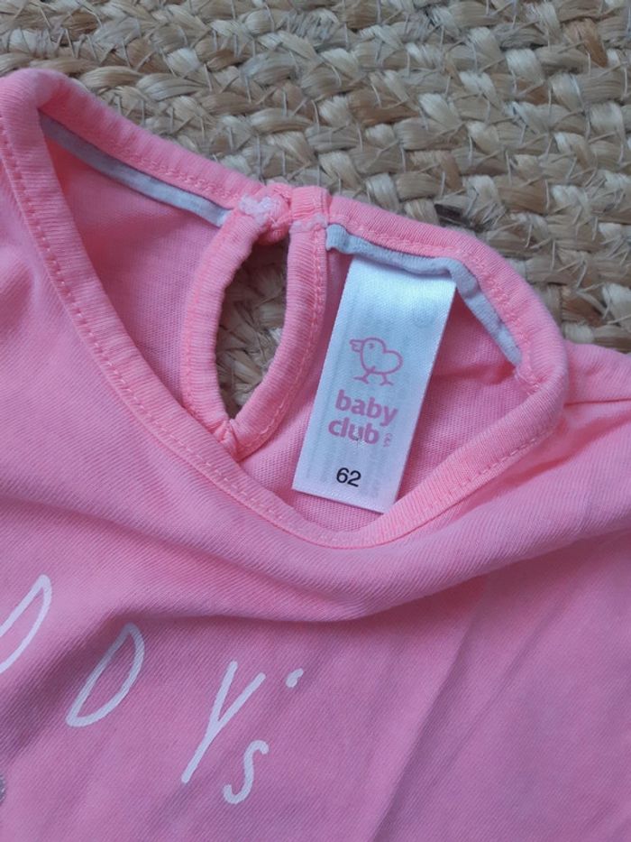 Tee shirt rose Baby Club 62 cm - photo numéro 4