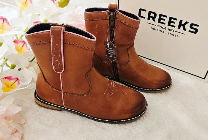 Bottes Bottines Cuir Zip Creeks T30