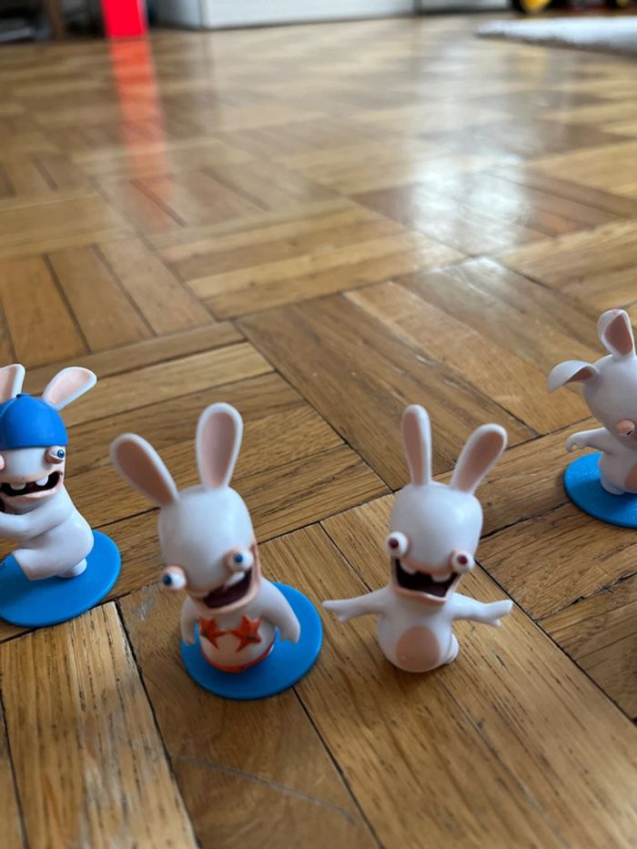 Six figurines lapins crétins, 5 cm - photo numéro 3