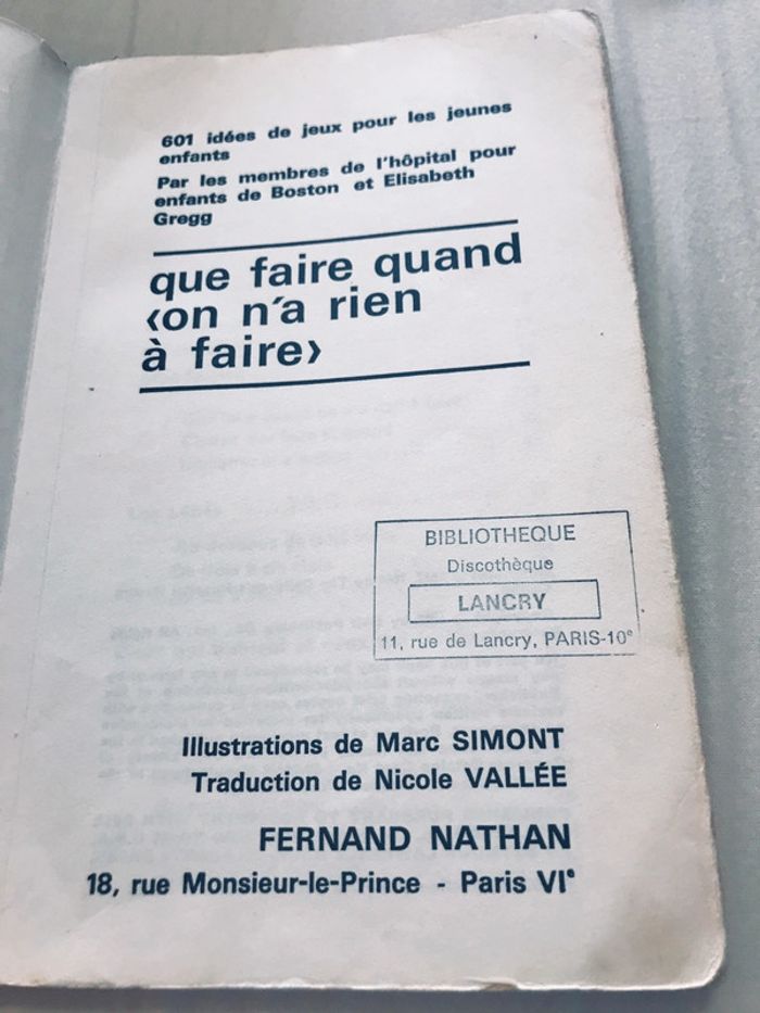 Que faire quand on n’a rien à faire ? - photo numéro 2