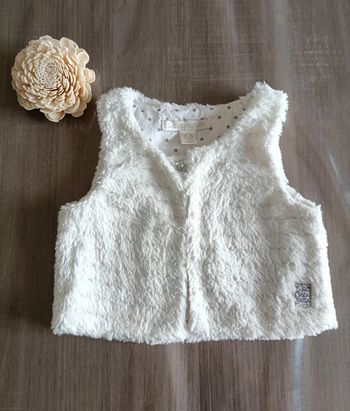 Gilet sans manches faussa fourrure Lulu Castagnette 12 mois