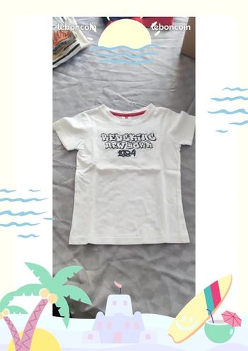 Tee shirt redskins blanc 5 ans