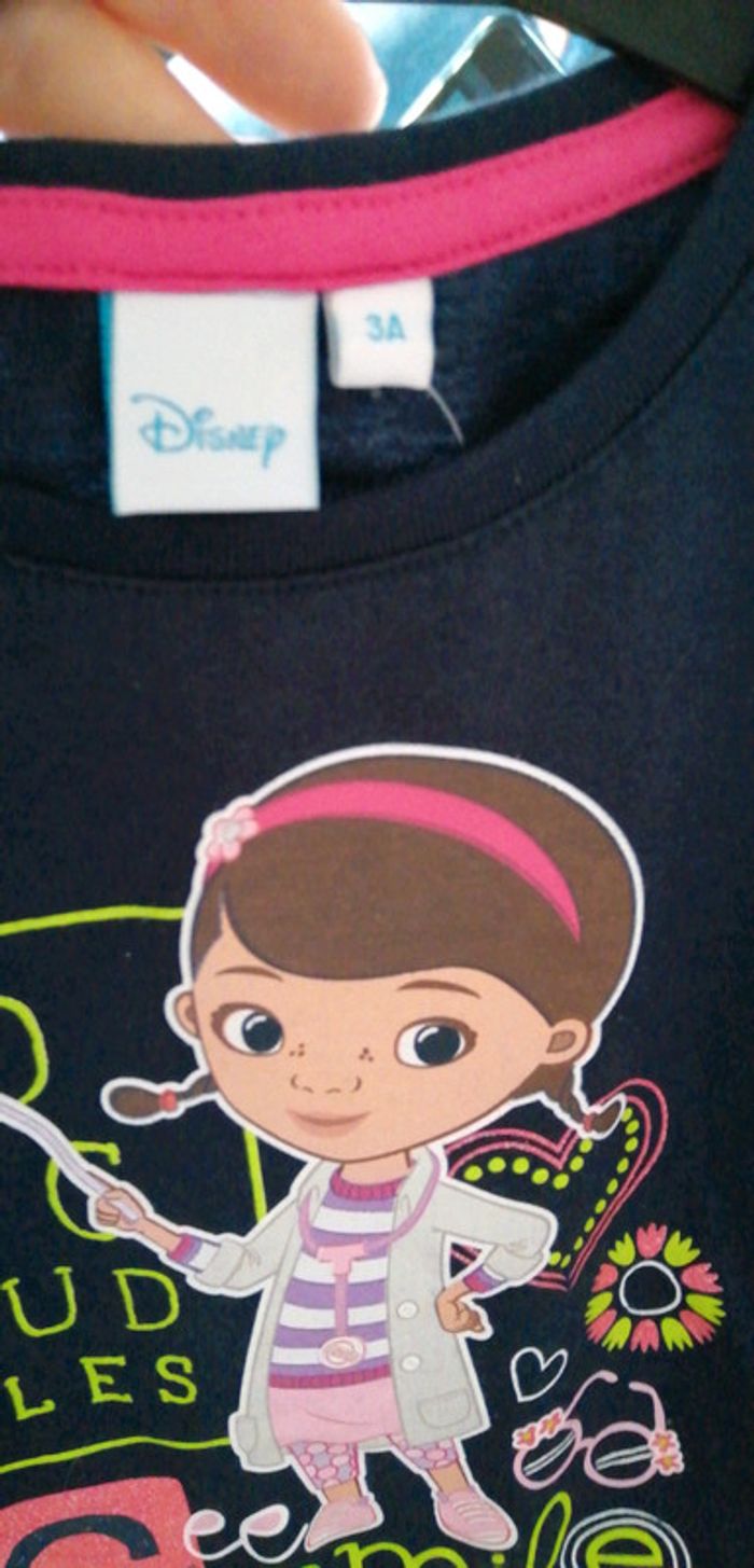 T-shirt manches longues Docteur la peluche 3 ans. - photo numéro 2