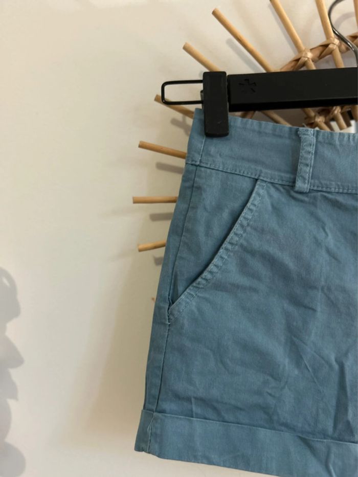 Short bleu en coton - photo numéro 7