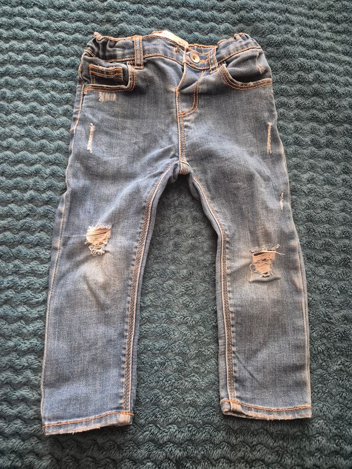 Jeans bébé fille taille 18-24mois, taille réglable