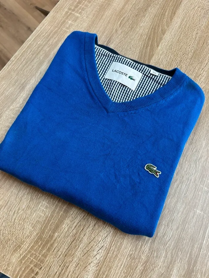 Pull homme Lacoste bleu taille M Fr4 polo manche longue homme sweat homme Lacoste