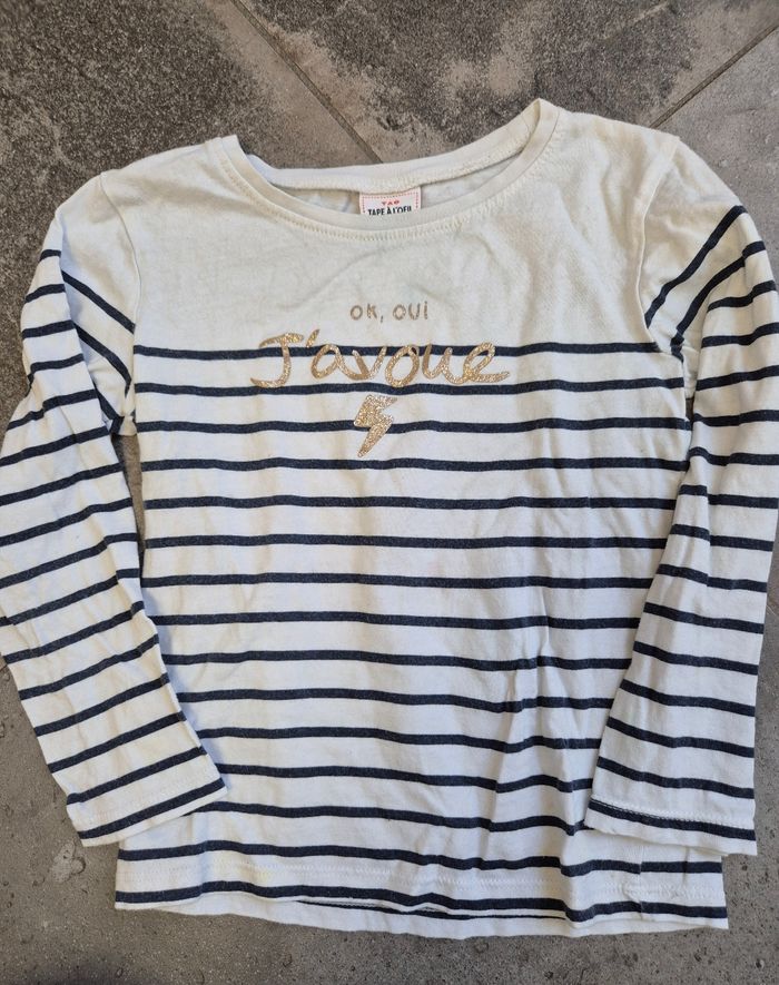 Blouse TAO marinière 4 ans