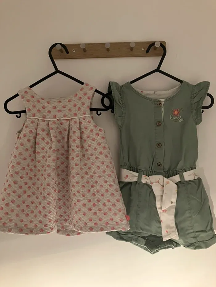 Lot de deux tenues d’été 6 mois +2 shorts fille offerts - photo numéro 2