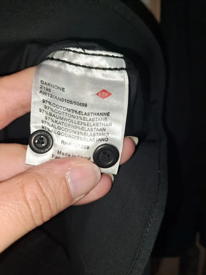 Chemise homme noire slim fit Lee Cooper L comme neuve - photo numéro 5