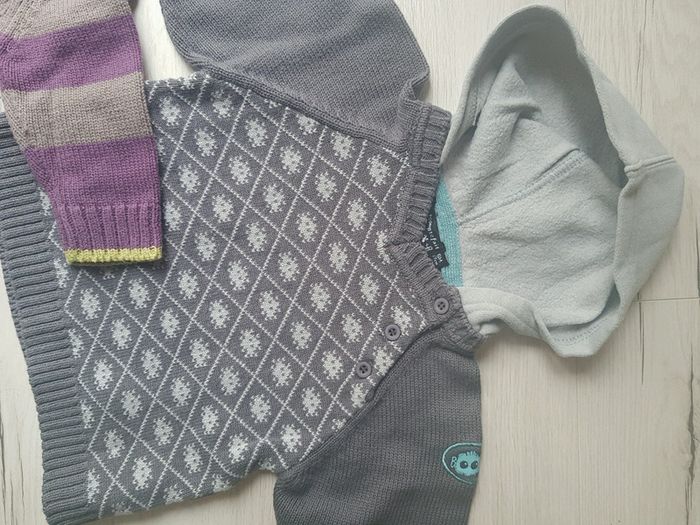 Lot de 2 pulls épais et chauds hiver garçon 6mois - photo numéro 3