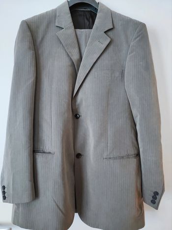 Costume Brice rayures gris