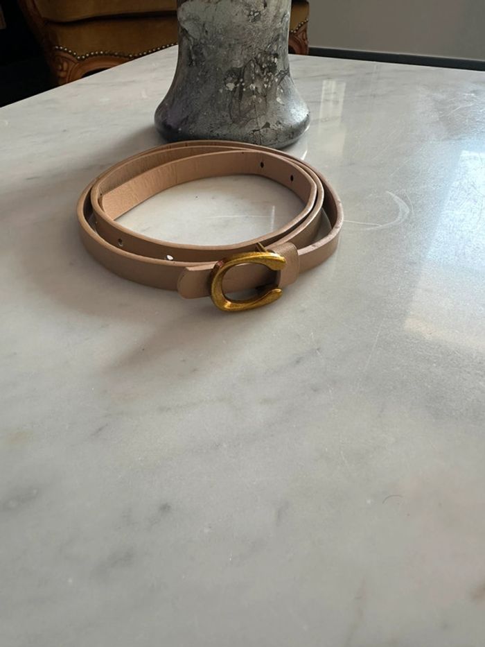 Ceinture fine beige - photo numéro 2