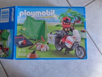 Motard et tente de camping - summer fun - playmobil 5438