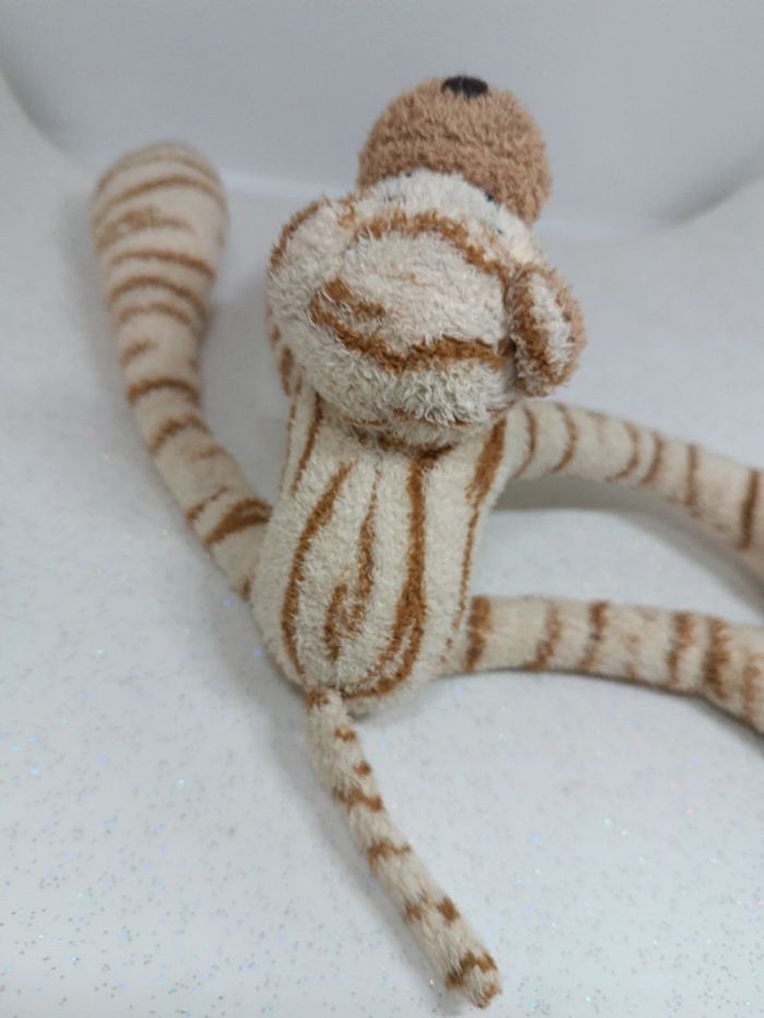 Petite peluche cmp plush doudou teddy zèbre zébré grosse pattes grande big beige crème tigre tiger - photo numéro 9