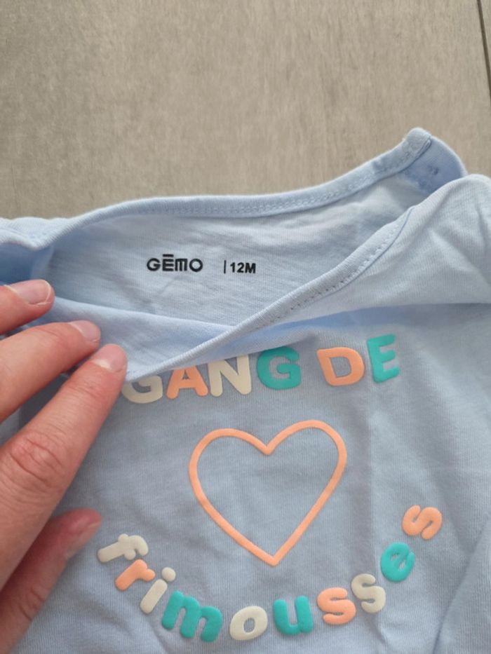 Lot 3 t-shirt 12 mois gemo - photo numéro 9