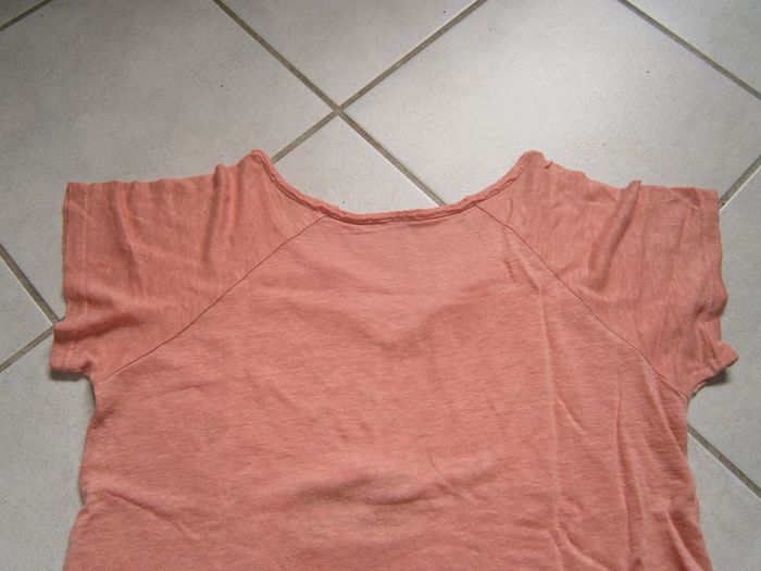 Tee-shirt MC en lin orange Taille 42 - photo numéro 7