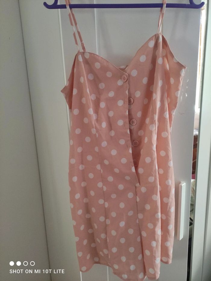 Combishort rose et blanc