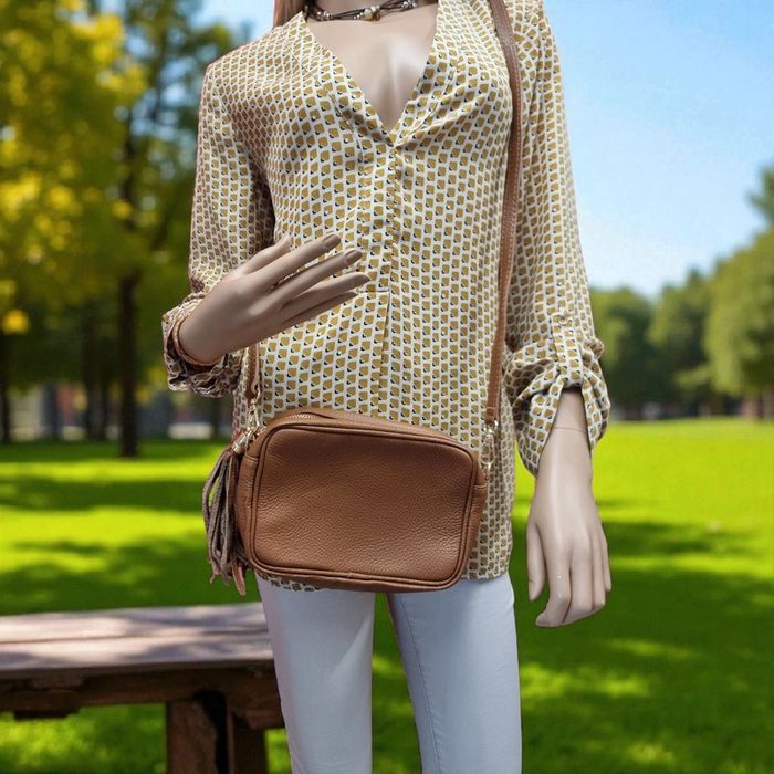 Vera Pelle sac bandoulière cuir marron - photo numéro 8