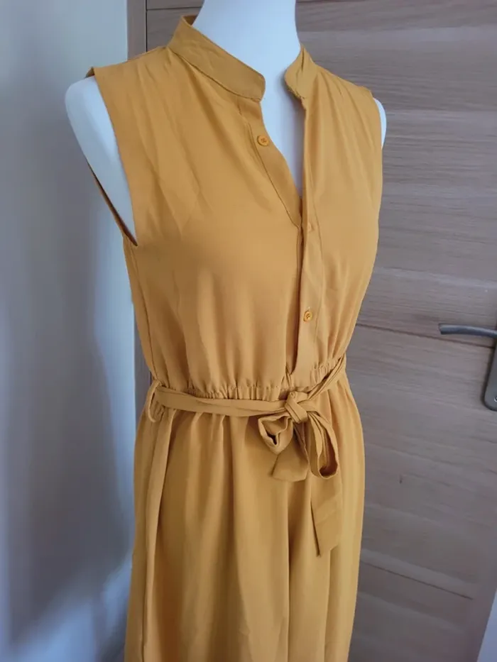 Robe d'été jaune sans manche taille unique - photo numéro 2