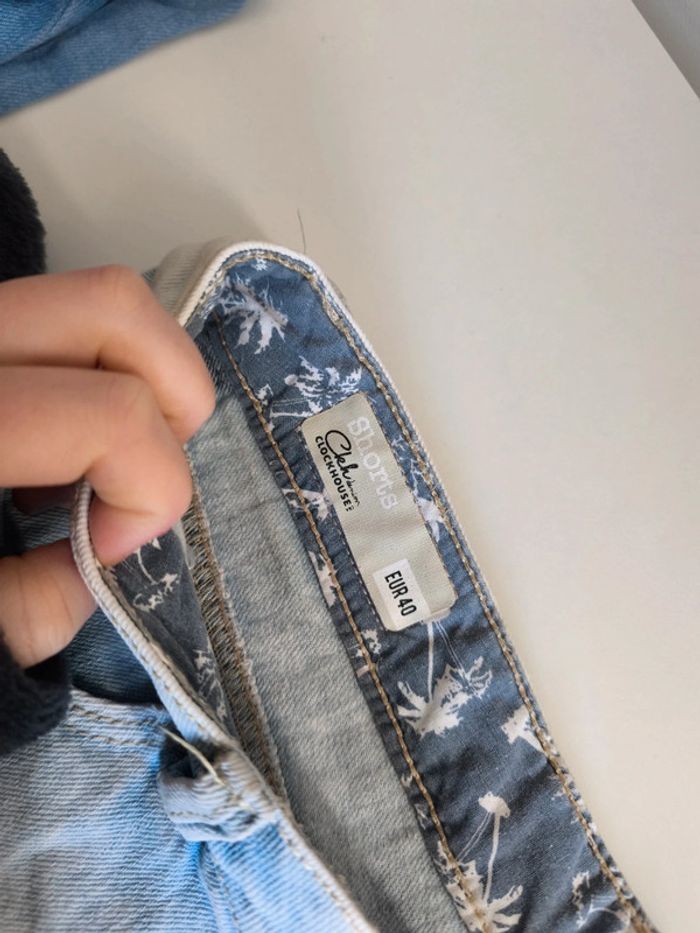 Short - jeans - bleu clair - photo numéro 3