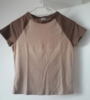 Tee-shirt court marron Pimkie taille M