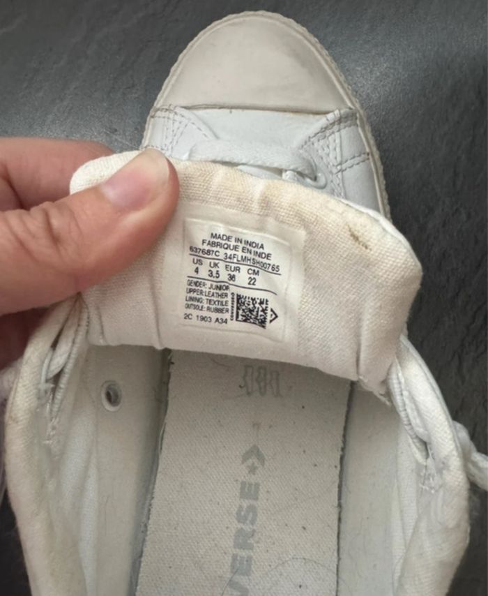Converse cuir blanche T36 - photo numéro 6