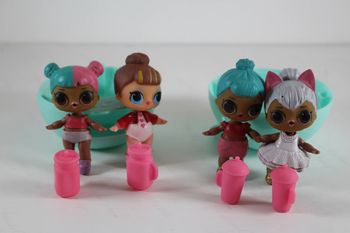 Lot de 4 poupées LOL avec biberons