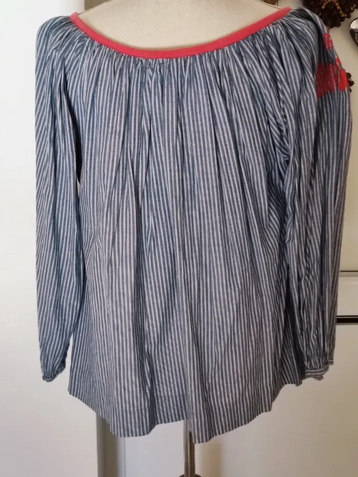💋 blouse bohème brodée 🍒 taille unique jusqu'au 42 - photo numéro 7